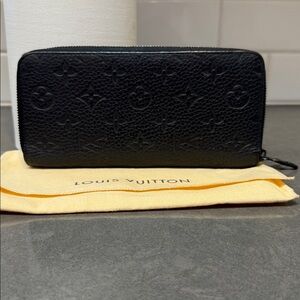 Louis Vuitton Shadow Empreinte Zippy Organizer Black